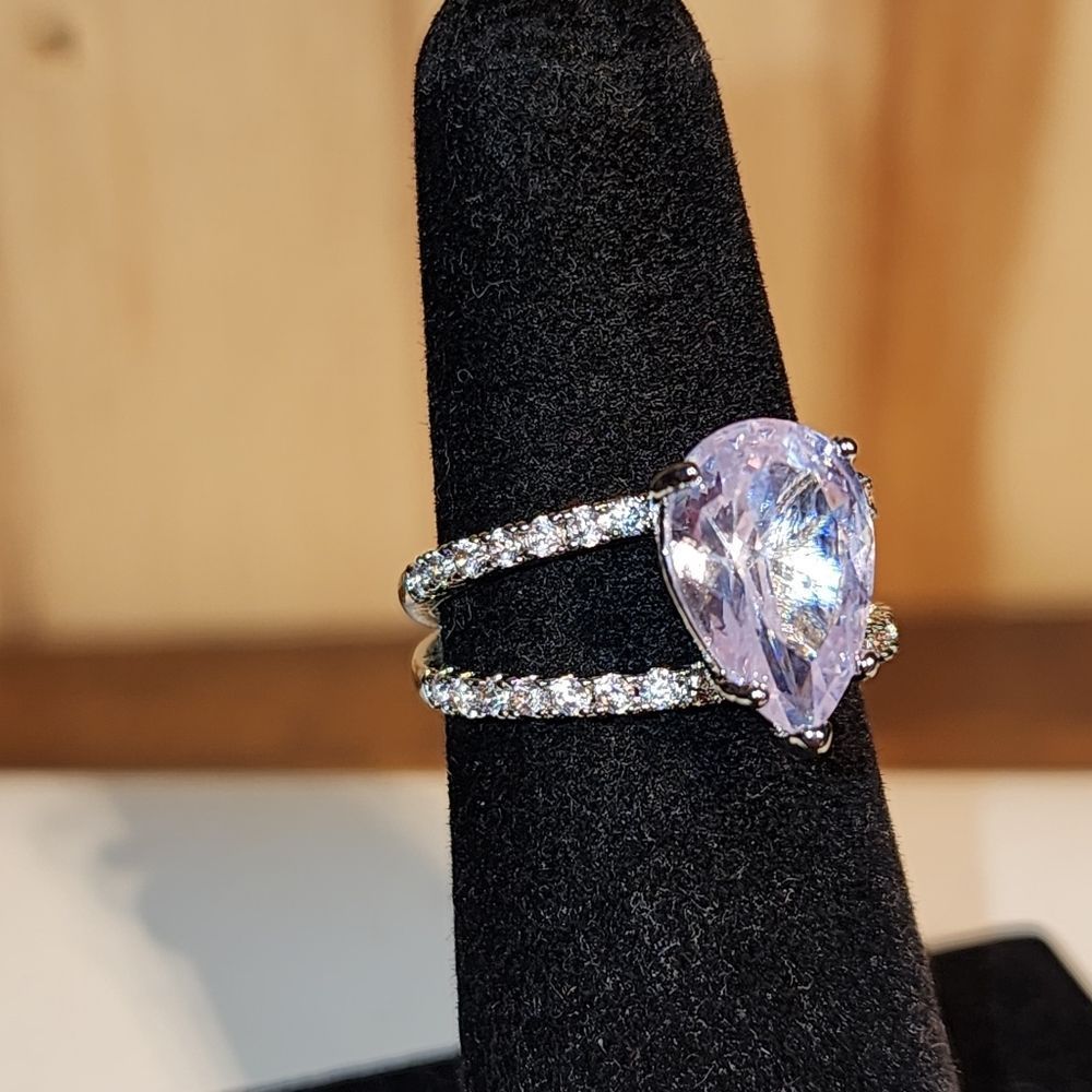 TEARDROP DOUBLE BAND RING - Picture 4 of 7
